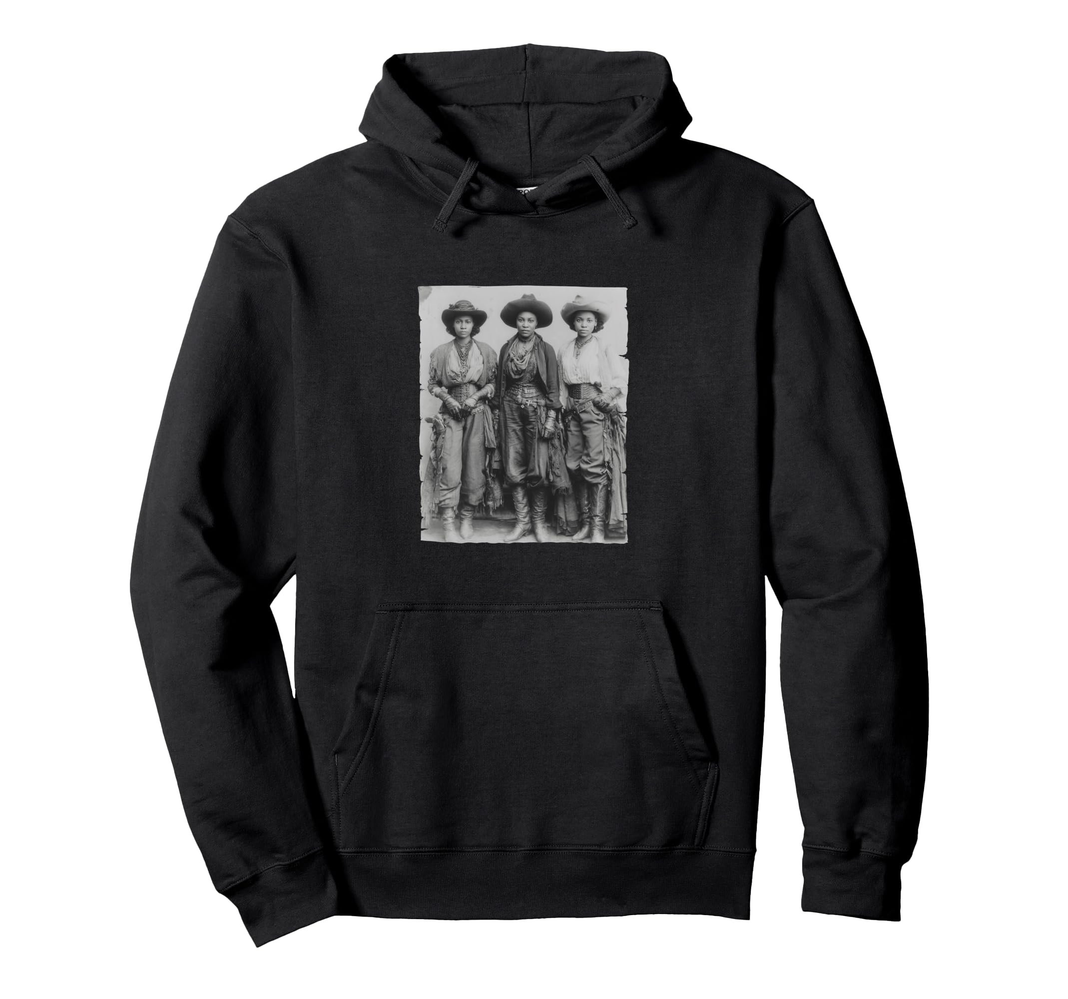 Black Cowgirls Western Photo History Hoodie - Custom Art Print for Adults - T-Shirt, Sweatshirt, Hoodie