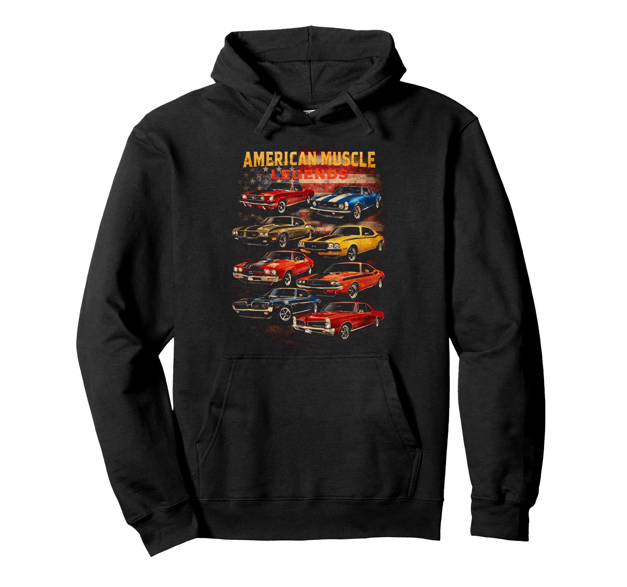 American Muscle Legends Car Hoodie - Fun Novelty Design Men Women - T-Shirt, Sweatshirt, Hoodie