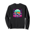 Colorful Synthwave 80S Wolf Howling Sweatshirt - Novelty Apparel Unisex - T-Shirt, Sweatshirt, Hoodie