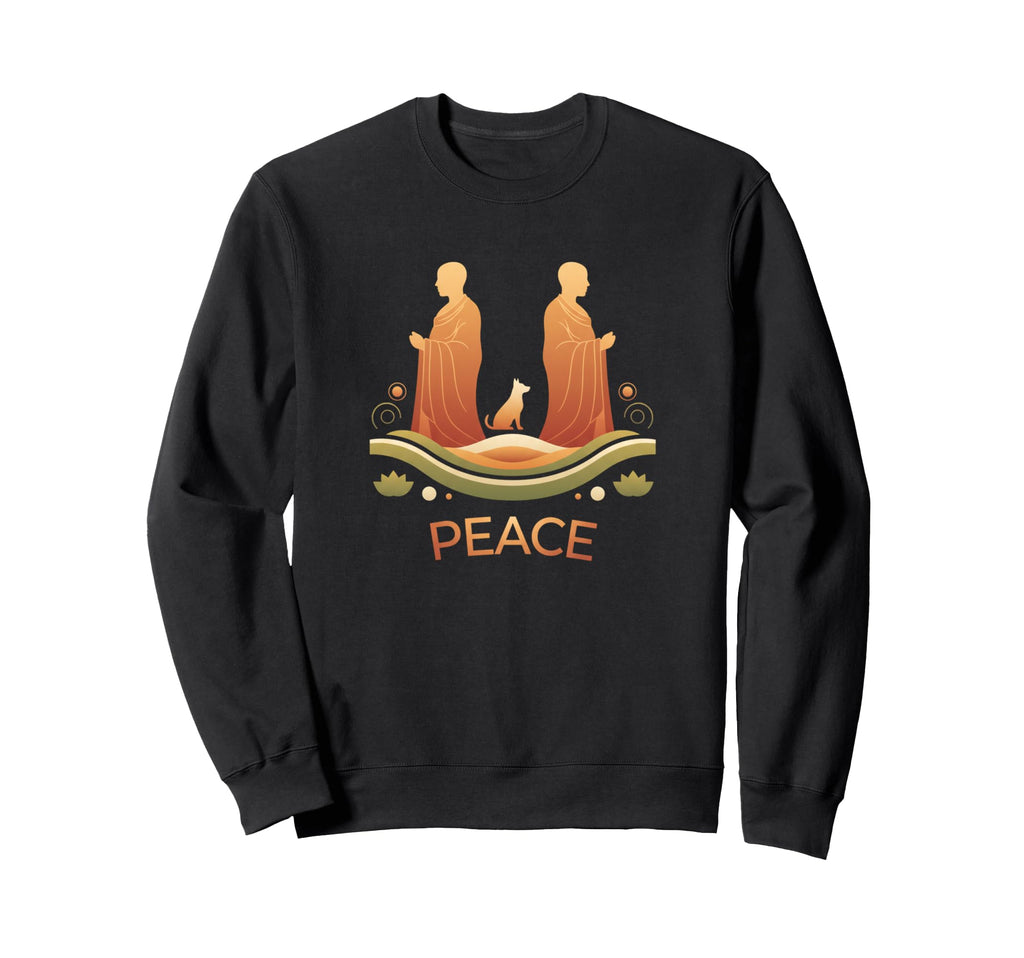 Peace Yoga Dog Wellness Mindfulness Sweatshirt - Graphic Print Unisex - T-Shirt, Sweatshirt, Hoodie