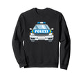 Polizeiauto German Police Car Front Sweatshirt - Novelty Apparel Men Women - T-Shirt, Sweatshirt, Hoodie