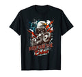 Patriotic Old Biker American Us Flag T-Shirt - Custom Art Print Unisex - T-Shirt, Sweatshirt, Hoodie