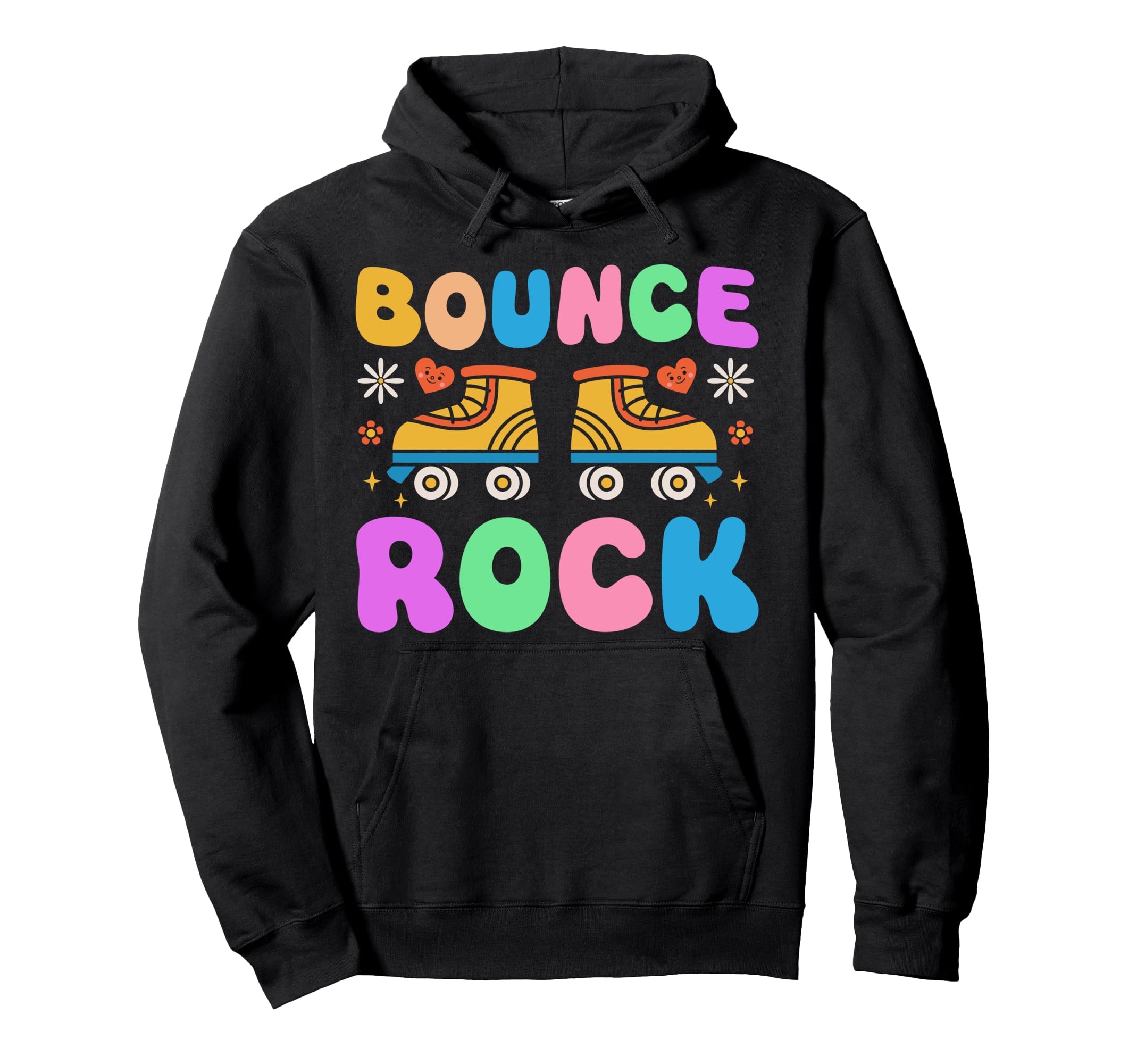 Roller Skating Skate 1970S Bounce Rock Hoodie - Trendy Graphic Men Women - T-Shirt, Sweatshirt, Hoodie