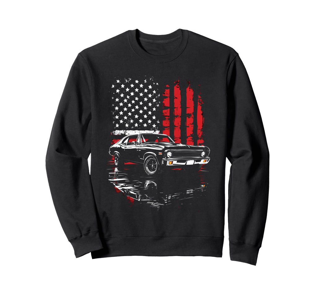 Usa Flag Patriotic 1969 Nova Ss Sweatshirt - Aesthetic Graphic for Adults - T-Shirt, Sweatshirt, Hoodie