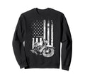 Motorcycle Biker American Flag Sweatshirt - Custom Art Print Unisex - T-Shirt, Sweatshirt, Hoodie