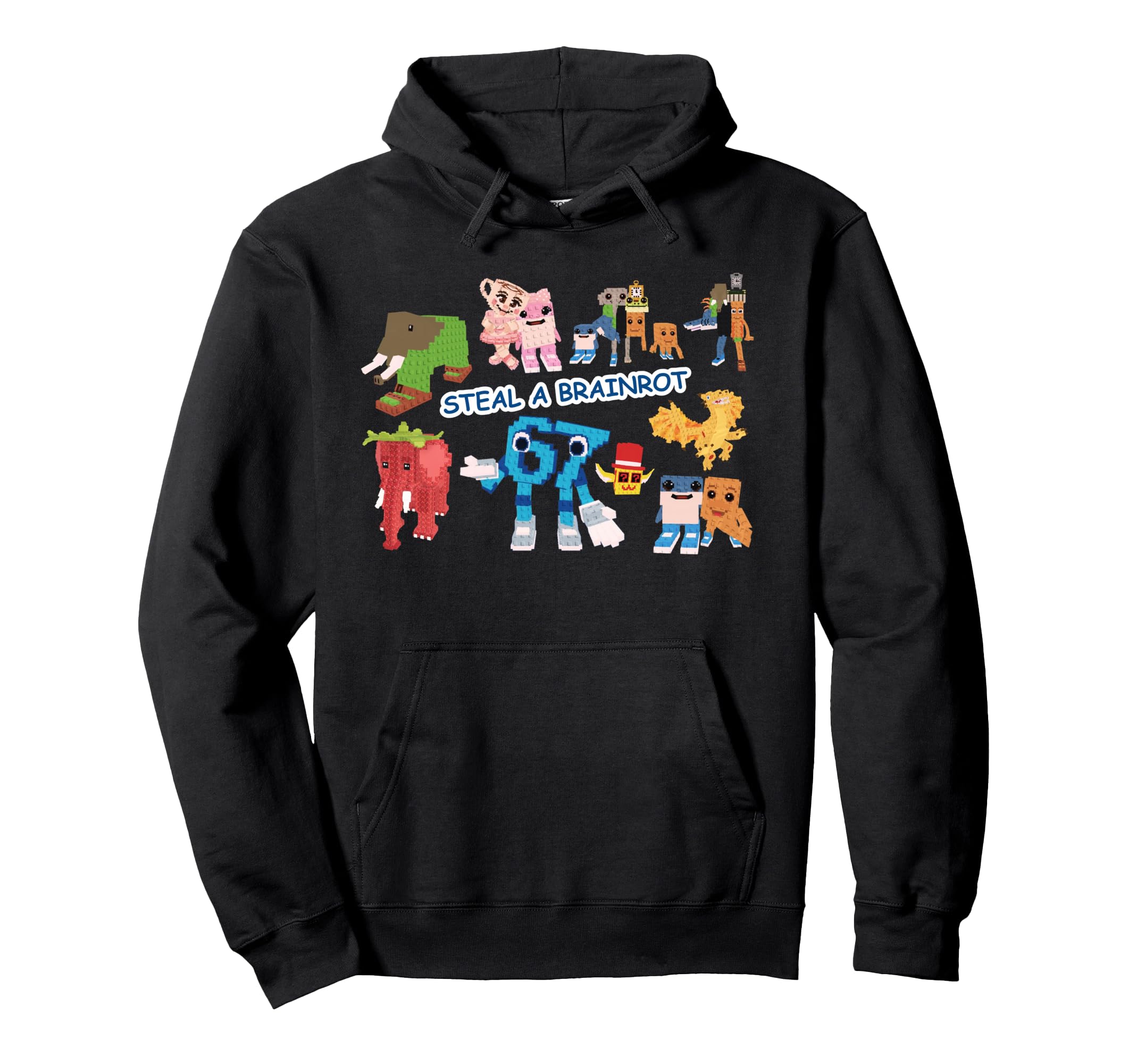 Steal Brain Rot Funny Gamer Meme Hoodie - Novelty Apparel Unisex - T-Shirt, Sweatshirt, Hoodie