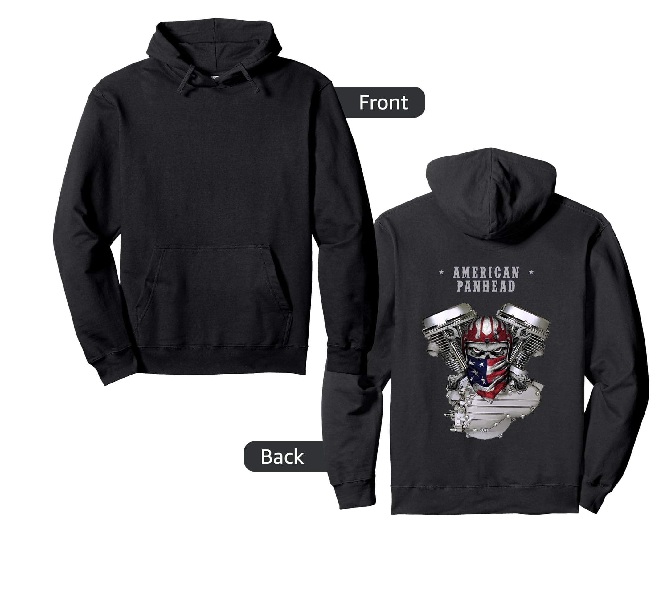 Hd Motorcycle Vtwin Pan Head Engine Hoodie - Novelty Apparel Unisex - T-Shirt, Sweatshirt, Hoodie