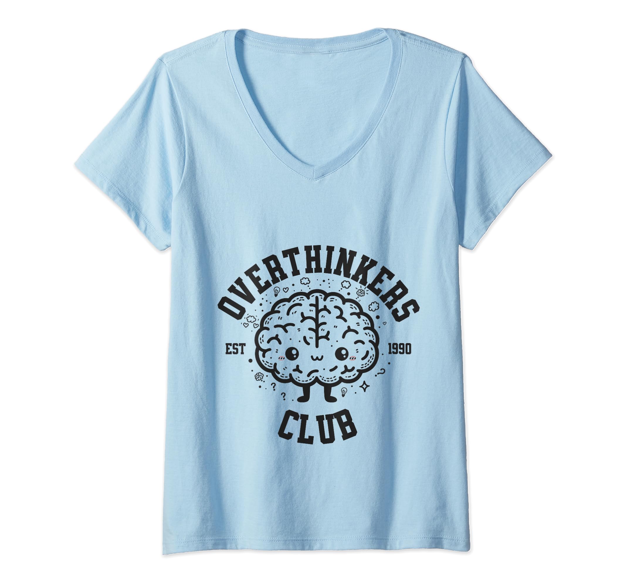 Womens Overthinkers Club T-Shirt - Fun Novelty Design for Adults - T-Shirt, Sweatshirt, Hoodie