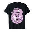 Cowboy Hat Disco Ball Lilac Cowgirl T-Shirt - Unique Graphic Men Women - T-Shirt, Sweatshirt, Hoodie