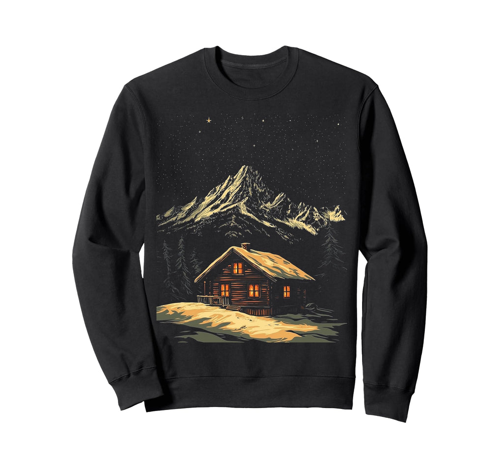 Alpine Cabin Gift Hoodie - Trendy Graphic Men Women - T-Shirt, Sweatshirt, Hoodie