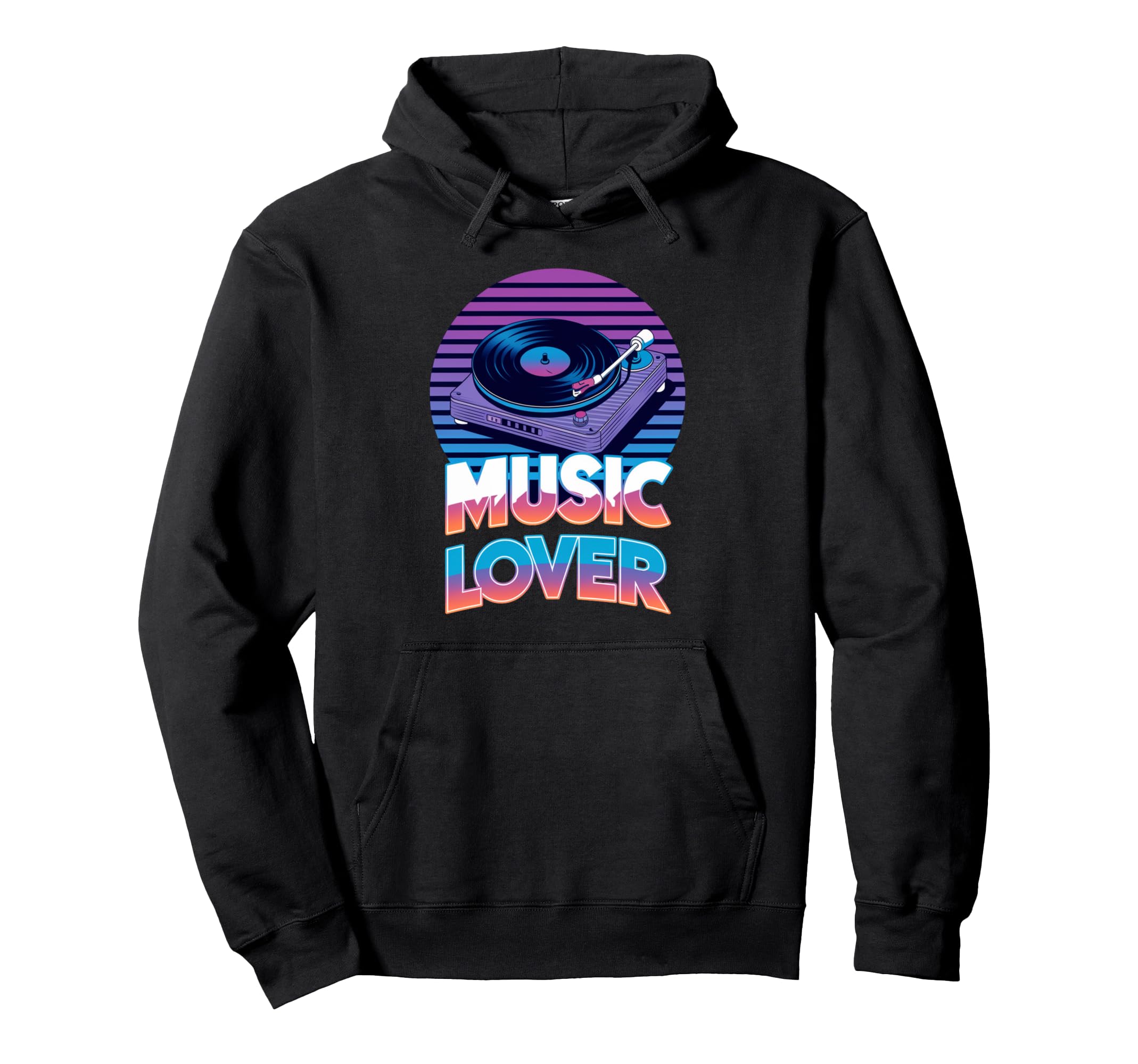 Vinyl Turntable Music Lover Record Hoodie - Novelty Apparel Men Women - T-Shirt, Sweatshirt, Hoodie