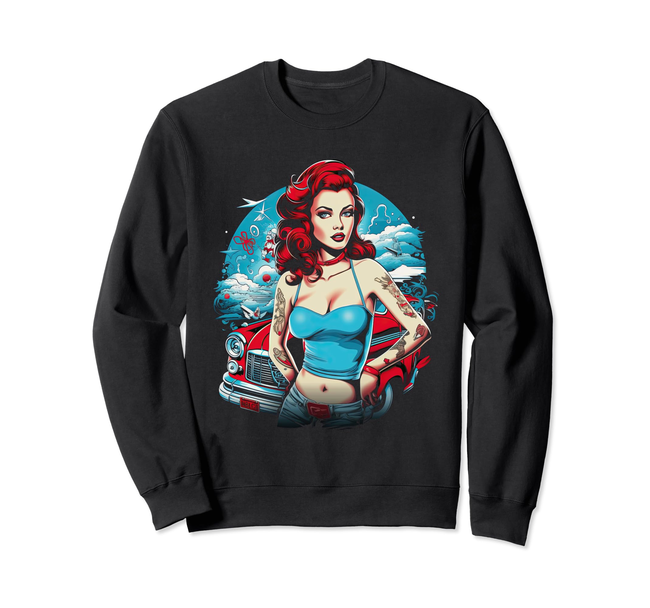 Pinup Pin Up Sweatshirt - Graphic Print Unisex - T-Shirt, Sweatshirt, Hoodie