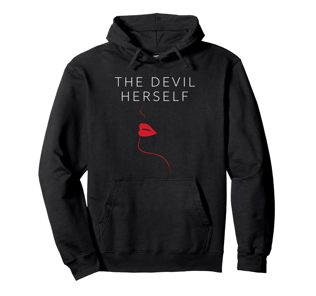 Devil Herself Occult Dark Feminine Hoodie - Unique Graphic Unisex - T-Shirt, Sweatshirt, Hoodie