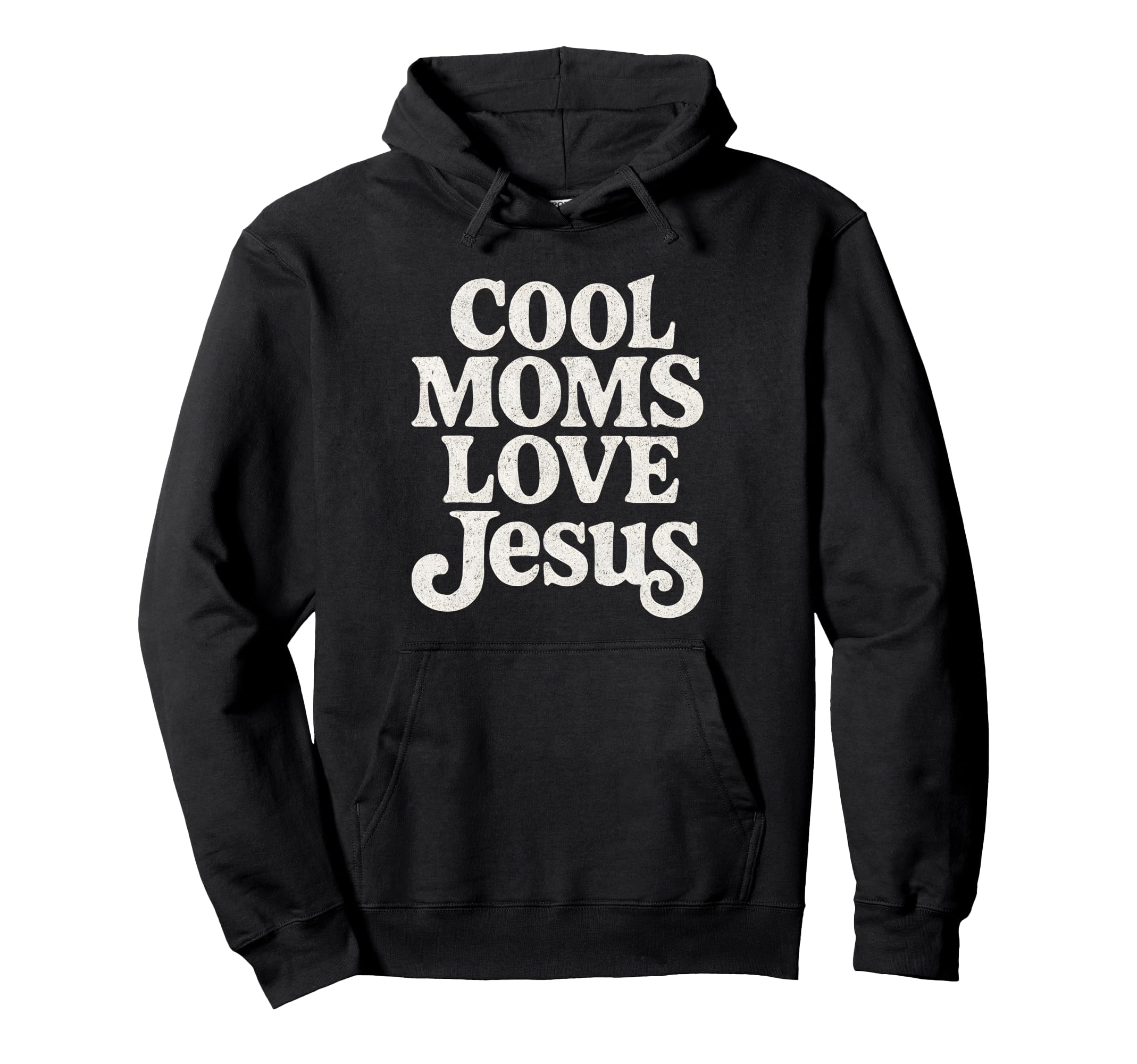 Moms Love Jesus Typography Christian Hoodie - Minimalist Print Men Women - T-Shirt, Sweatshirt, Hoodie