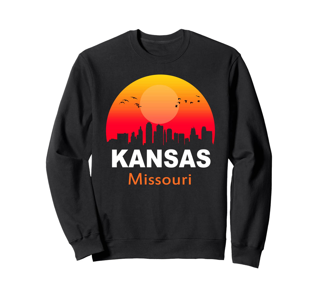 Kansas Missouri Sunset City State Usa Sweatshirt - Aesthetic Graphic Unisex - T-Shirt, Sweatshirt, Hoodie