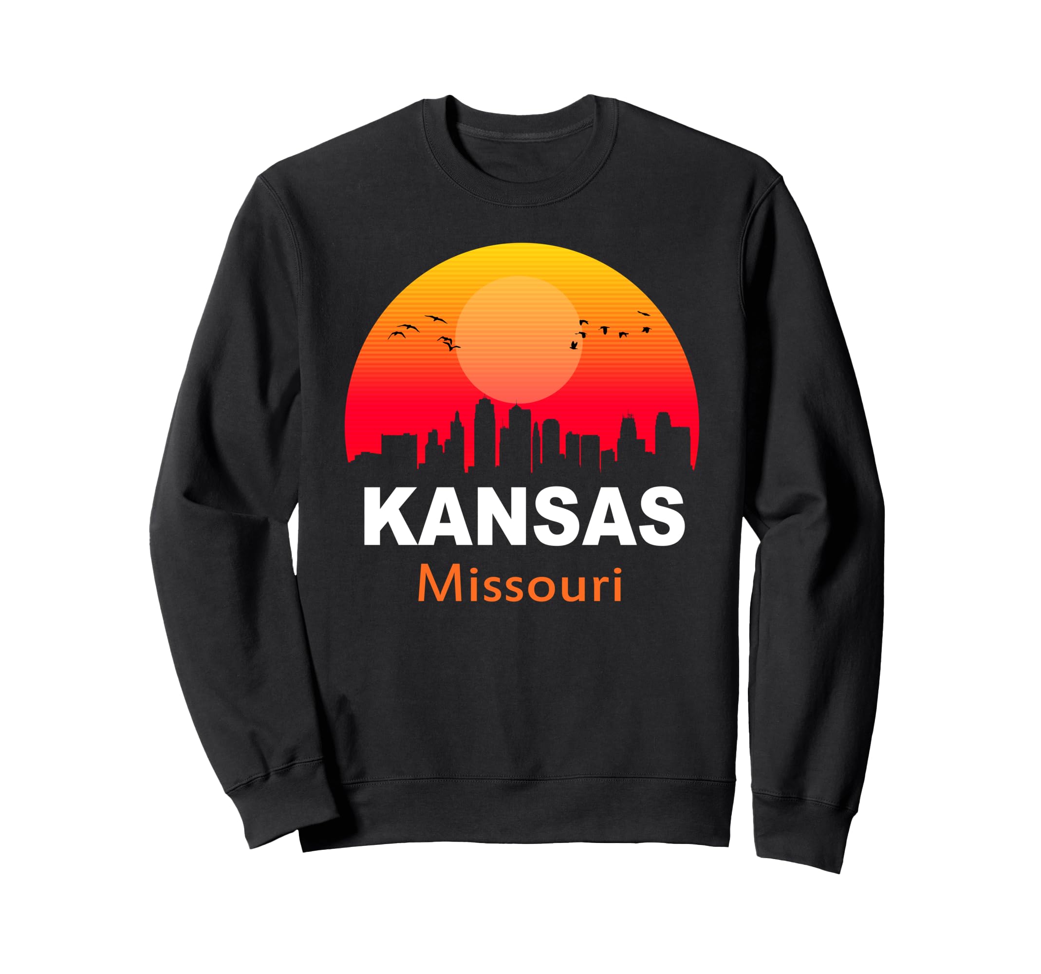 Kansas Missouri Sunset City State Usa Sweatshirt - Aesthetic Graphic Unisex - T-Shirt, Sweatshirt, Hoodie