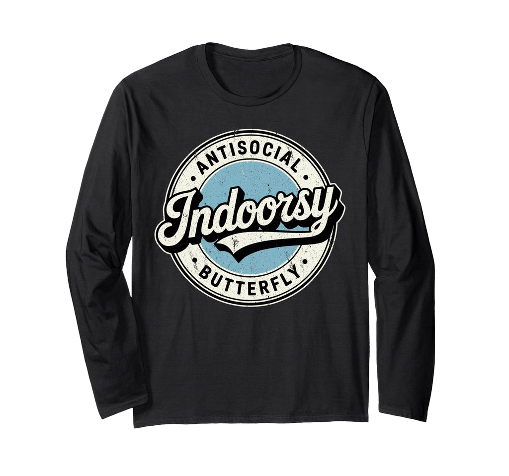 Indoorsy Antisocial Butterfly Introvert T-Shirt - Graphic Print for Adults - T-Shirt, Sweatshirt, Hoodie