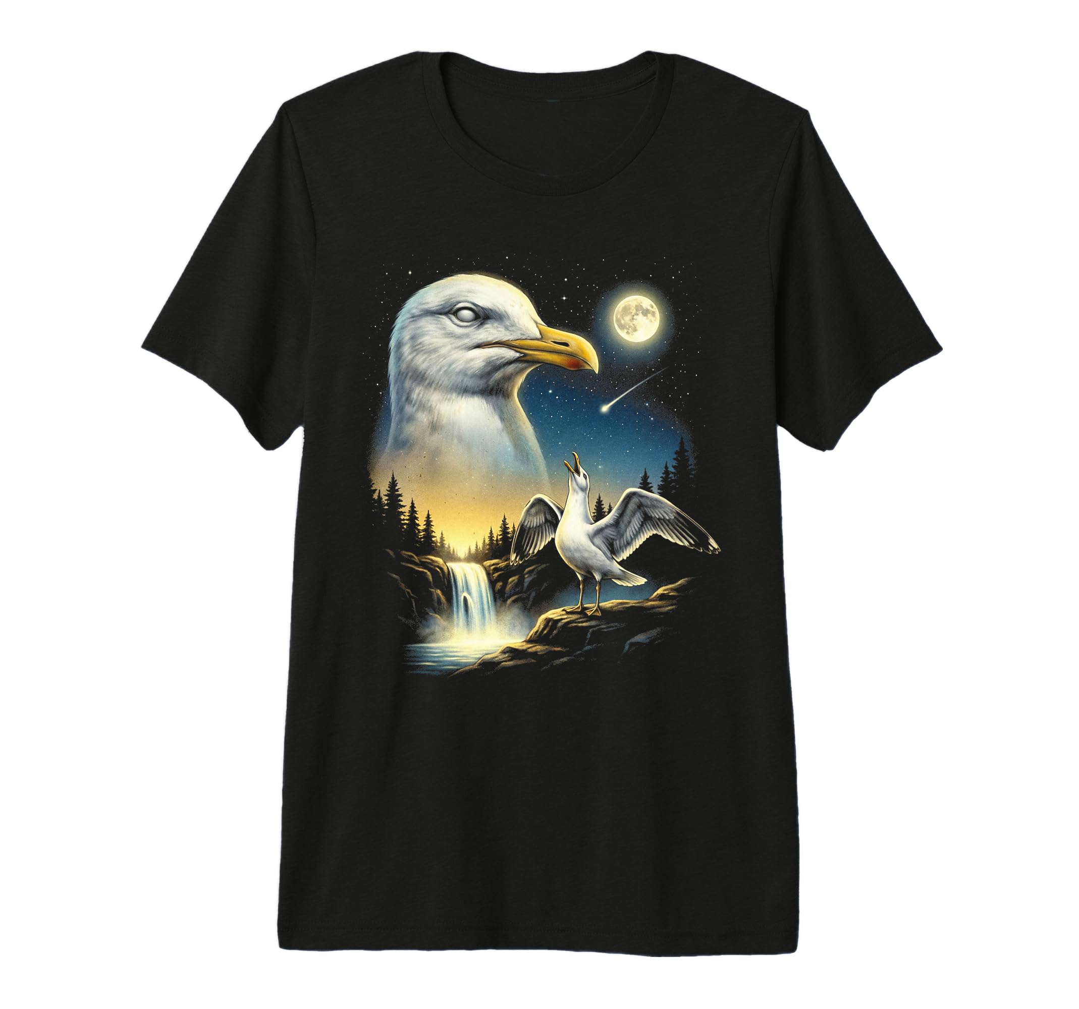 Seagull Howling To Moon Meme Funny 90S T-Shirt - Fun Novelty Design Unisex - T-Shirt, Sweatshirt, Hoodie