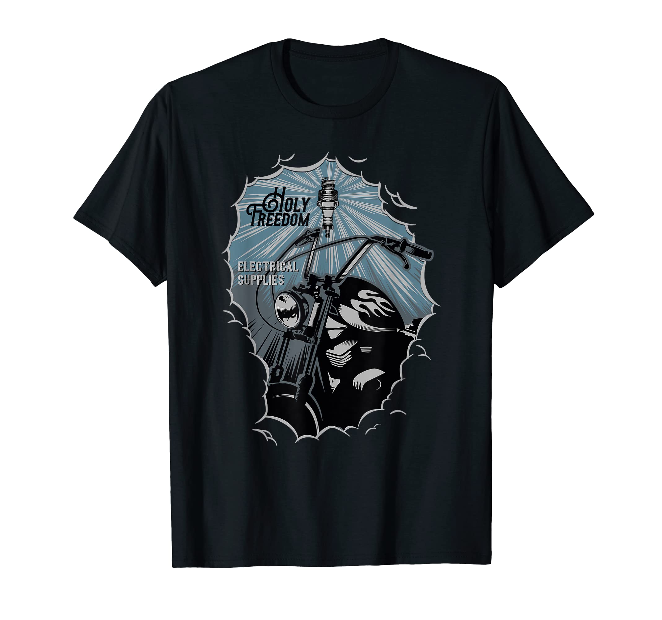 Holy Freedom Chopper Motor Biker T-Shirt - Novelty Apparel Unisex - T-Shirt, Sweatshirt, Hoodie