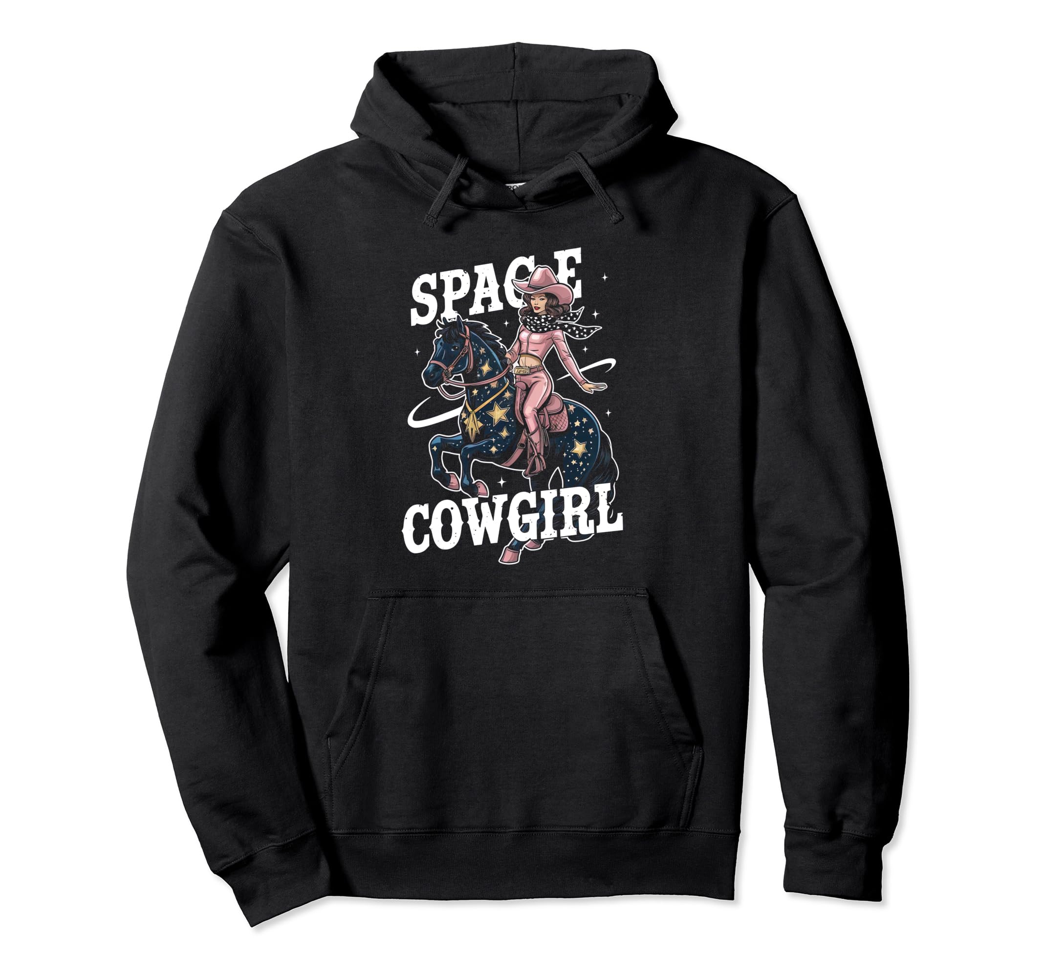 Space Cowgirl Galactic Western Hoodie - Casual Everyday Wear for Adults - T-Shirt, Sweatshirt, Hoodie