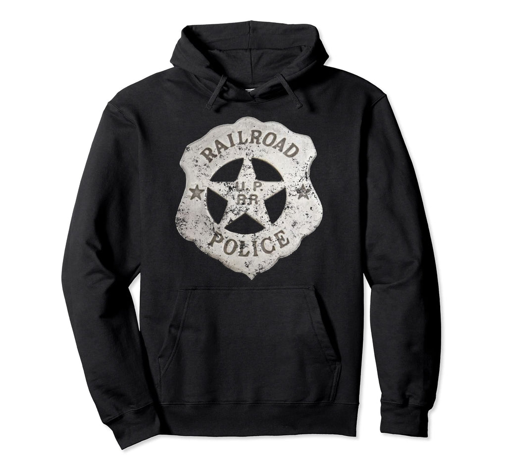 Old West Railroad Police Badge Hoodie - Streetwear Style for Adults - T-Shirt, Sweatshirt, Hoodie