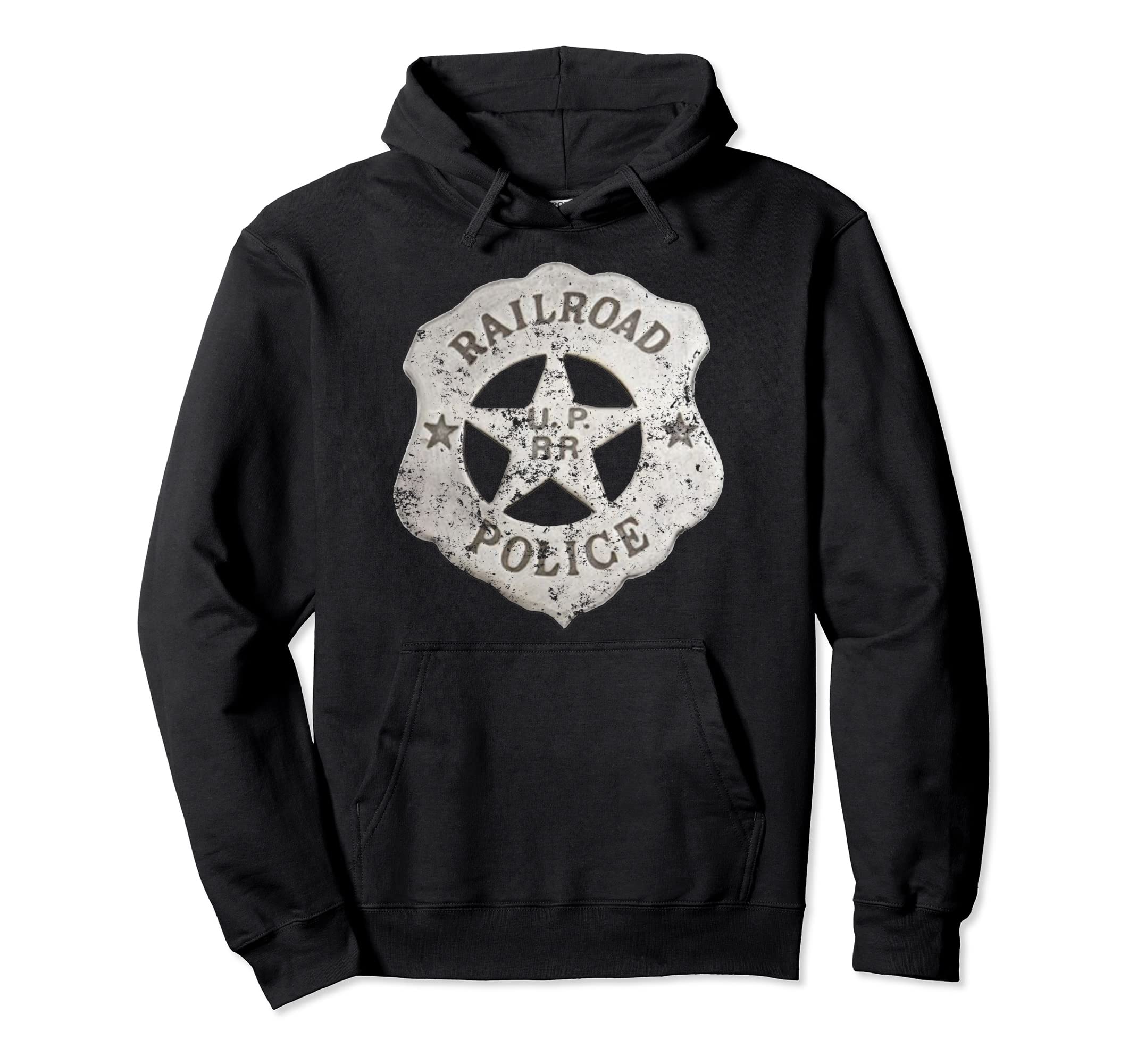 Old West Railroad Police Badge Hoodie - Streetwear Style for Adults - T-Shirt, Sweatshirt, Hoodie
