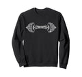 Typography Word Art Barbell Grunge Sweatshirt - Trendy Graphic for Adults - T-Shirt, Sweatshirt, Hoodie