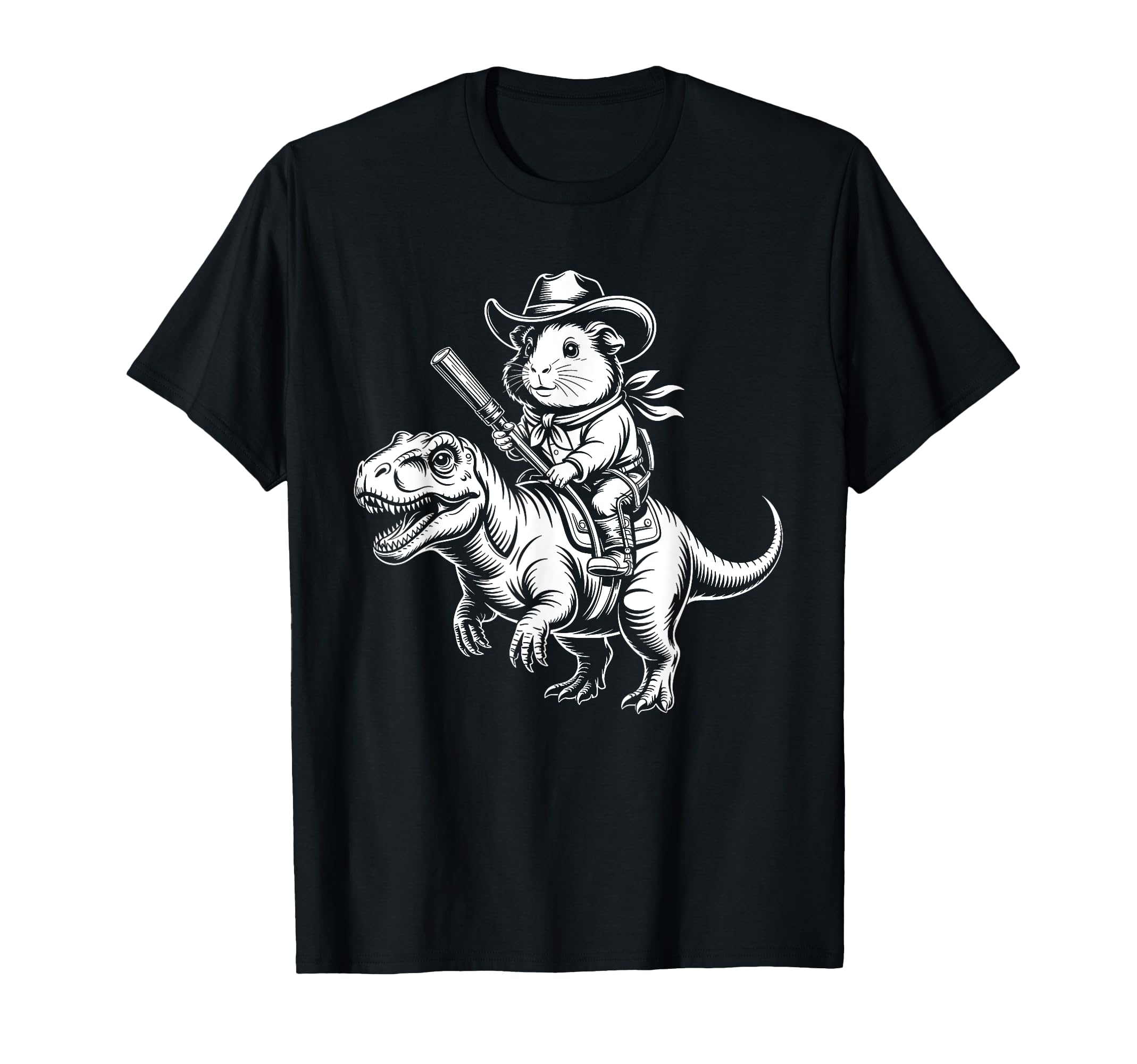 Guinea Pig Cowboy Dinosaur Accessoires T-Shirt - Unique Graphic Unisex - T-Shirt, Sweatshirt, Hoodie