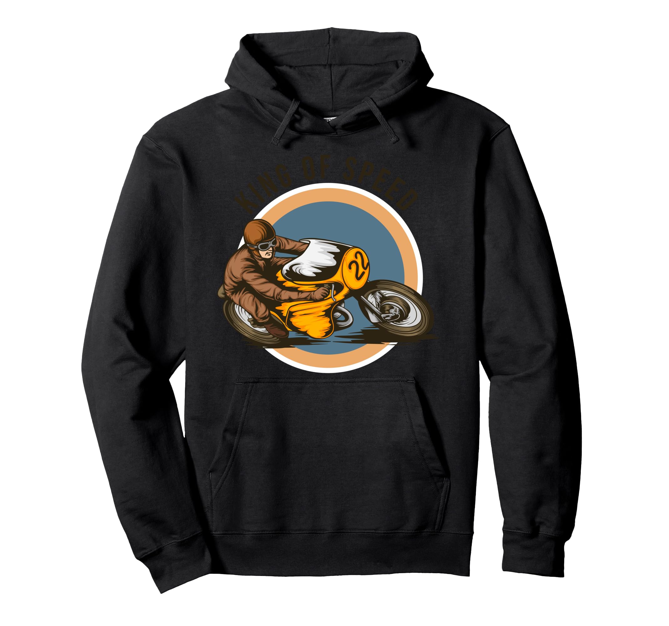 Motorcycle Racing Legend King Speed Hoodie - Aesthetic Graphic for Adults - T-Shirt, Sweatshirt, Hoodie