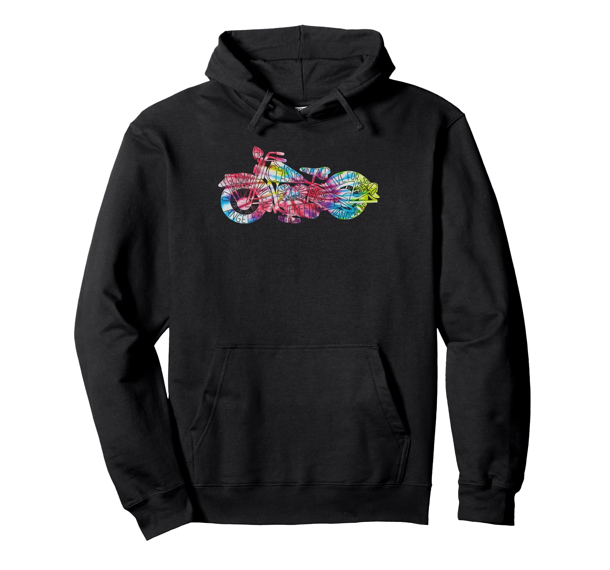 Tie Dye Motorcycle Biker Riding Lover Hoodie - Unique Graphic for Adults - T-Shirt, Sweatshirt, Hoodie