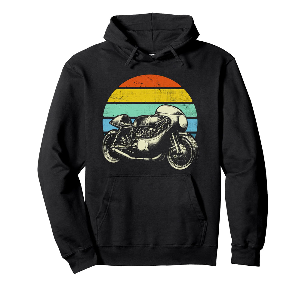 Racing Motorbike Setting Sun Biker Hoodie - Minimalist Print Unisex - T-Shirt, Sweatshirt, Hoodie
