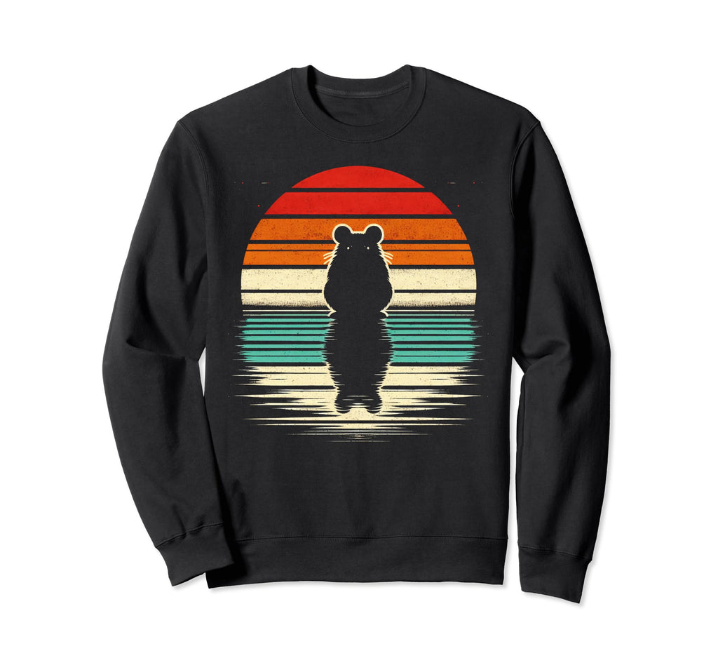 Hamster Sunset Safari 70S Sweatshirt - Fun Novelty Design for Adults - T-Shirt, Sweatshirt, Hoodie