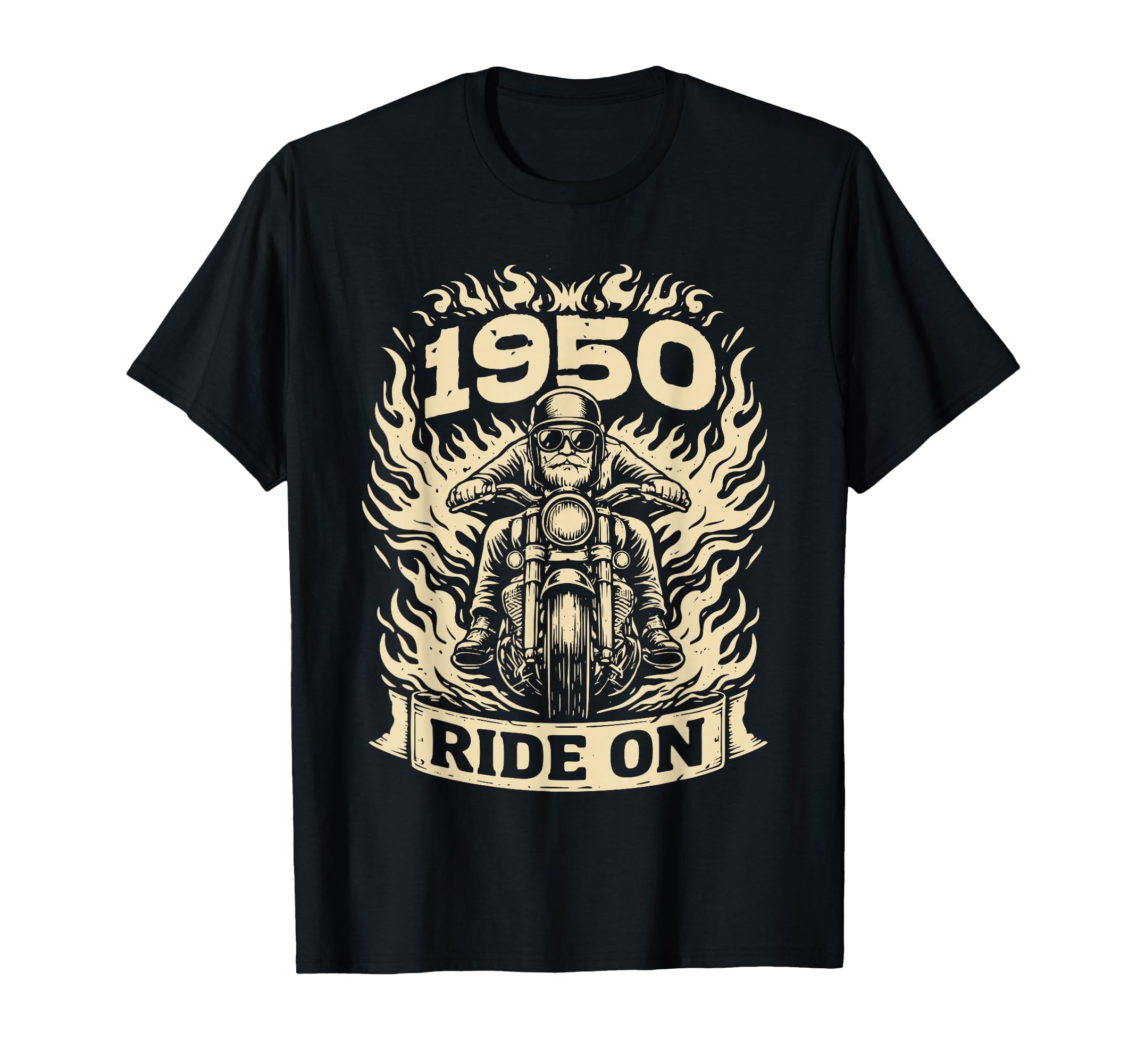 Biker 1950 Ride Birthday T-Shirt - Casual Everyday Wear Men Women - T-Shirt, Sweatshirt, Hoodie