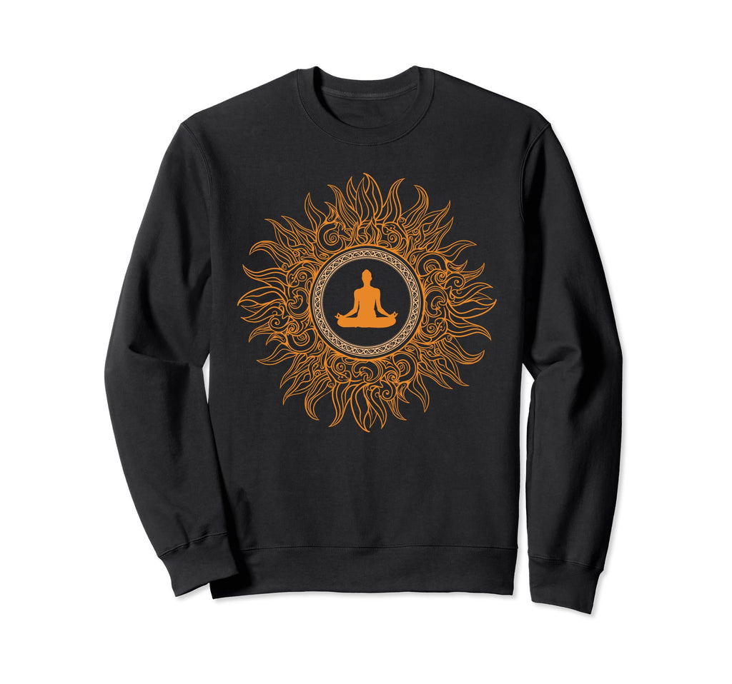 Lotus Pose Zen Spiritual Yoga Sweatshirt - Trendy Graphic Men Women - T-Shirt, Sweatshirt, Hoodie