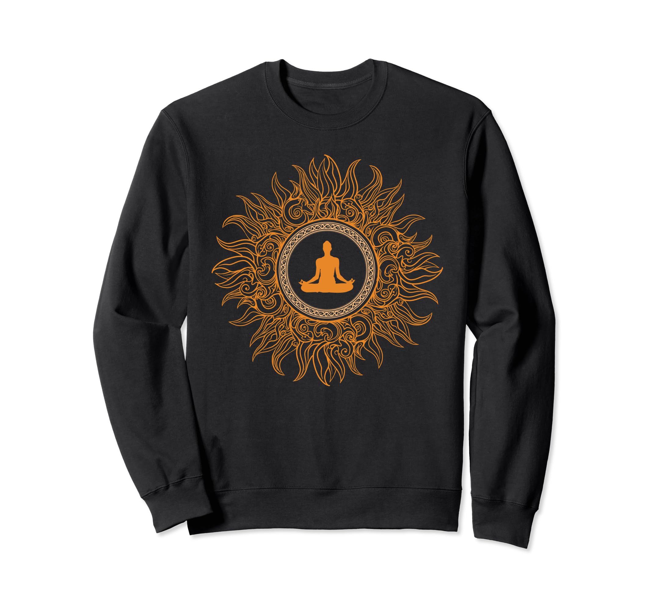Lotus Pose Zen Spiritual Yoga Sweatshirt - Trendy Graphic Men Women - T-Shirt, Sweatshirt, Hoodie