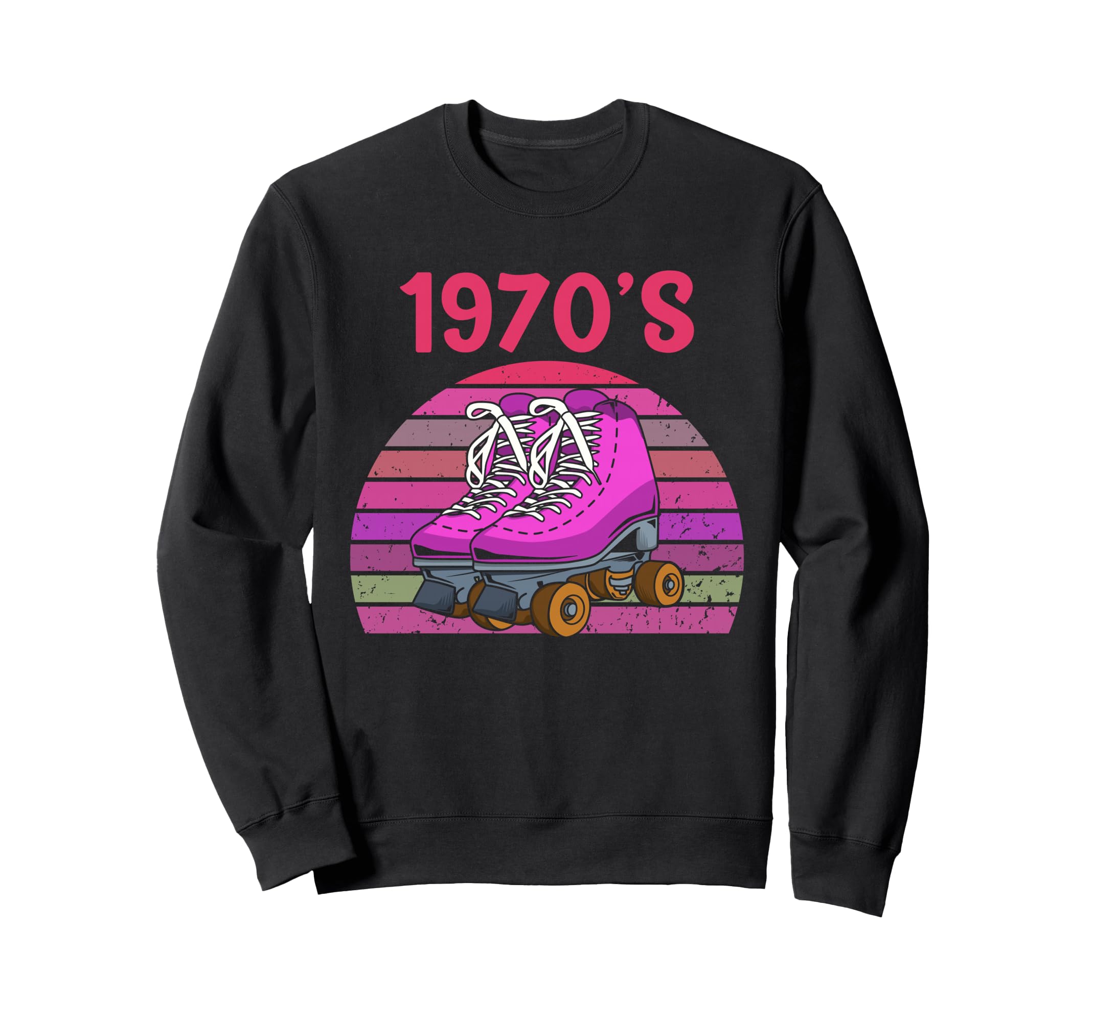 70S Roller Skating Skate Roller Sweatshirt - Fun Novelty Design Unisex - T-Shirt, Sweatshirt, Hoodie