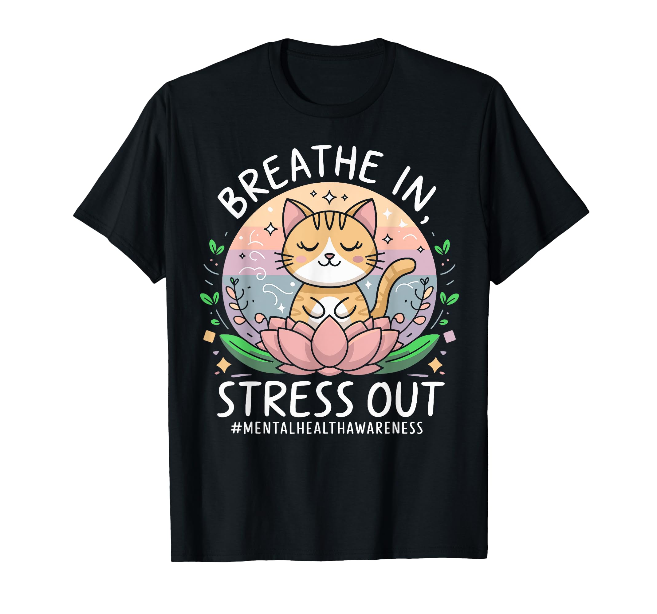 Stress Out Funny Cat Meditating T-Shirt - Streetwear Style for Adults - T-Shirt, Sweatshirt, Hoodie