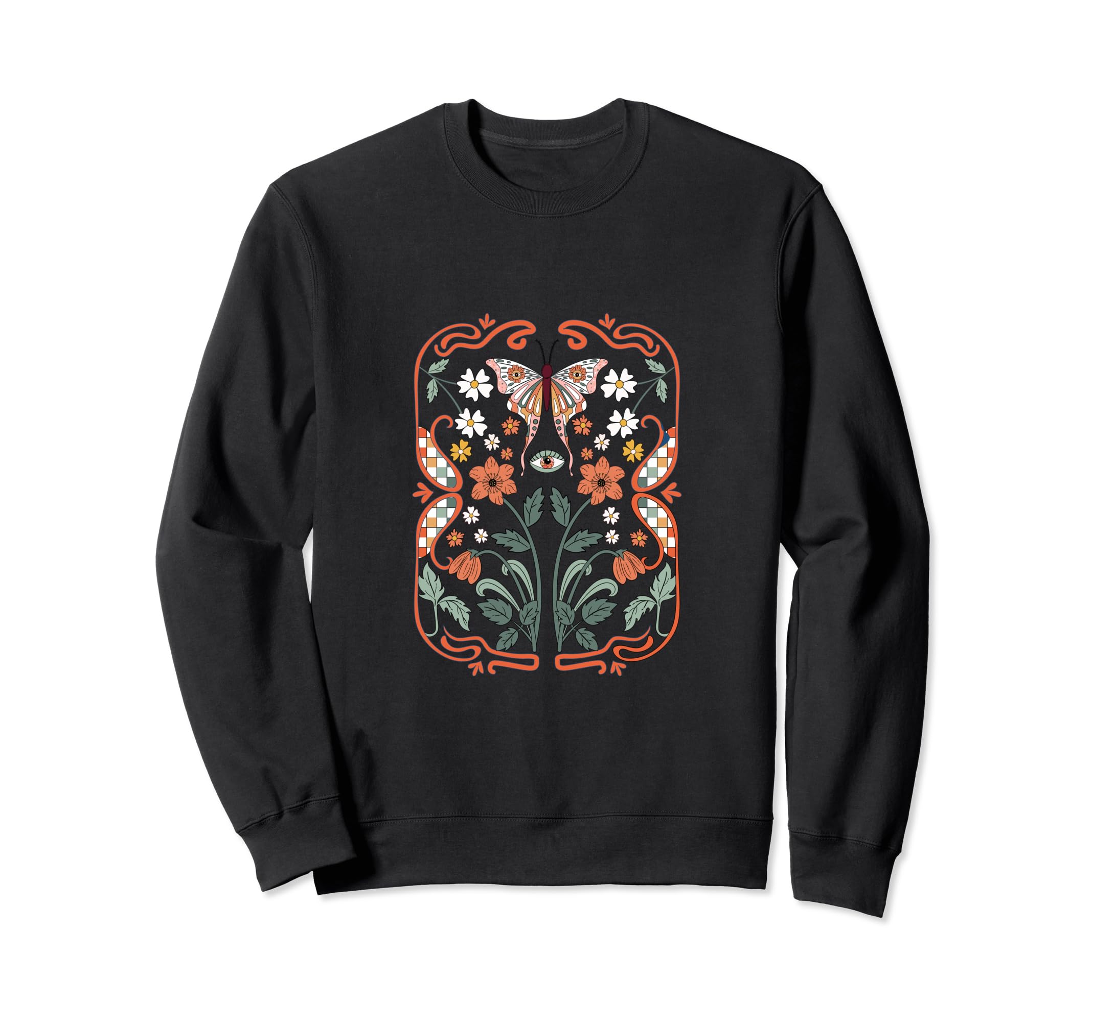 Bohemian Butterfly Art Nouveau Sweatshirt - Streetwear Style Unisex - T-Shirt, Sweatshirt, Hoodie