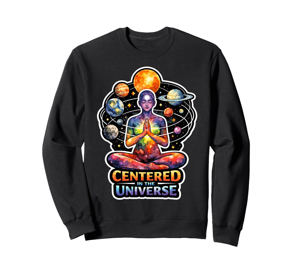 Moon Meditation Lunar Mindfulness Sweatshirt - Custom Art Print Unisex - T-Shirt, Sweatshirt, Hoodie