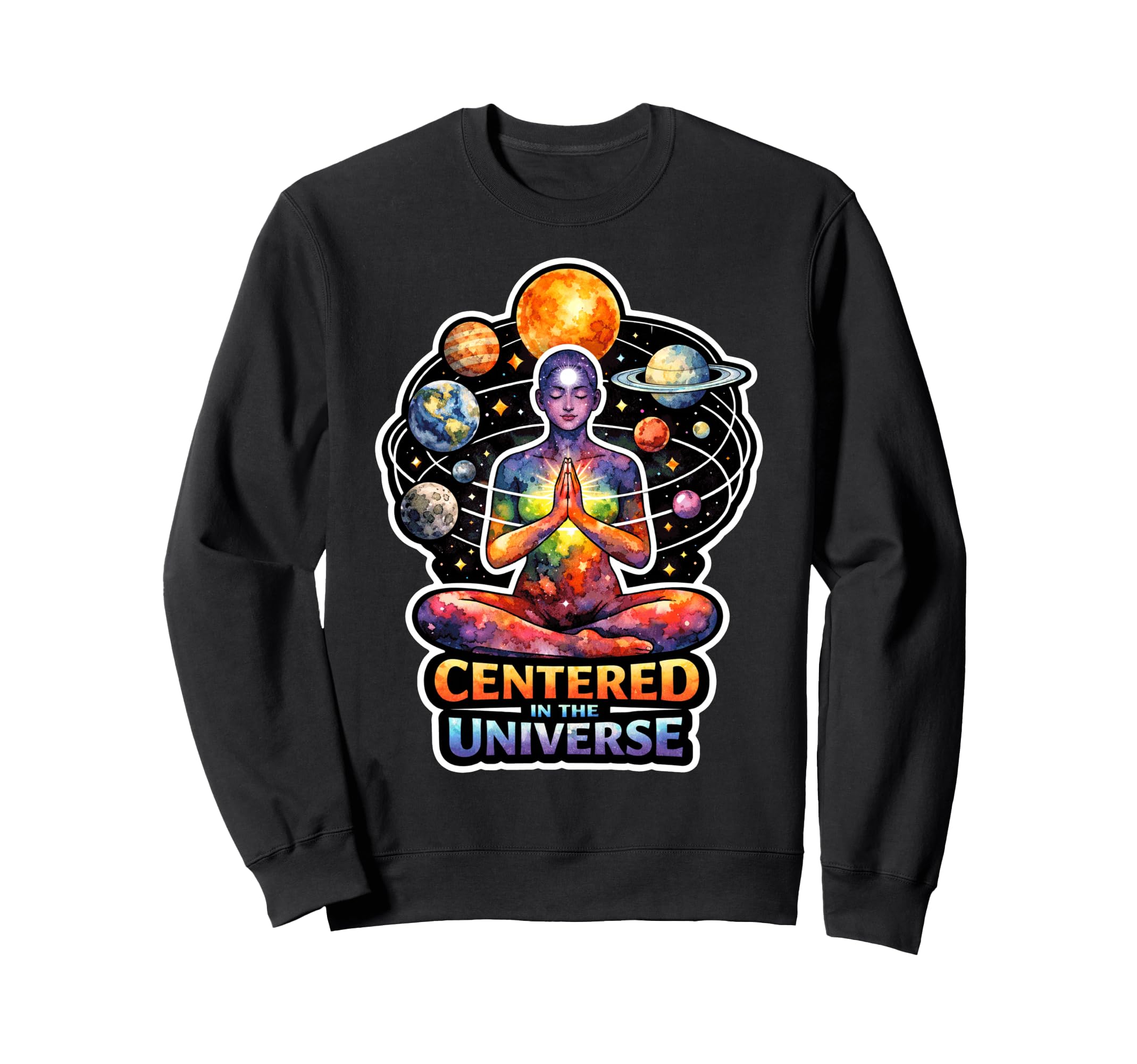 Moon Meditation Lunar Mindfulness Sweatshirt - Custom Art Print Unisex - T-Shirt, Sweatshirt, Hoodie