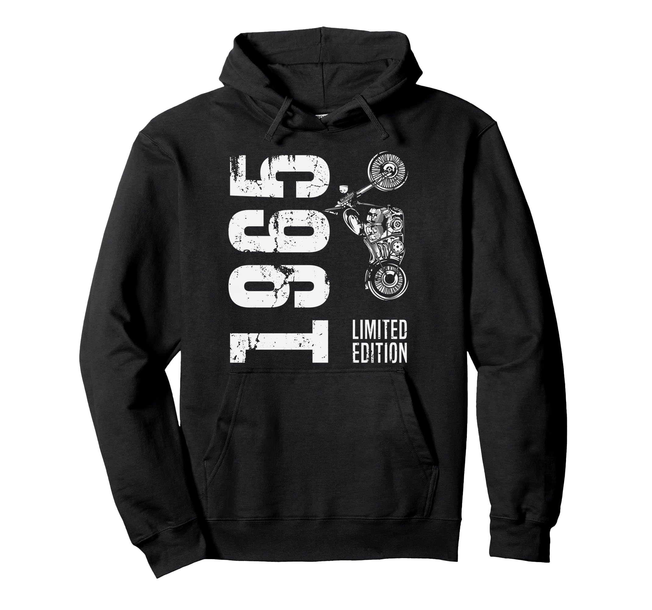Born 1965 Motorcycle 61Th Birthday Hoodie - Unique Graphic for Adults - T-Shirt, Sweatshirt, Hoodie