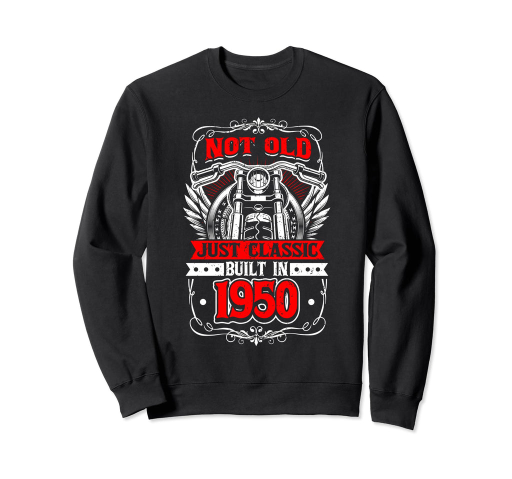 Motorcycle Biker Birthday Built Sweatshirt - Custom Art Print for Adults - T-Shirt, Sweatshirt, Hoodie