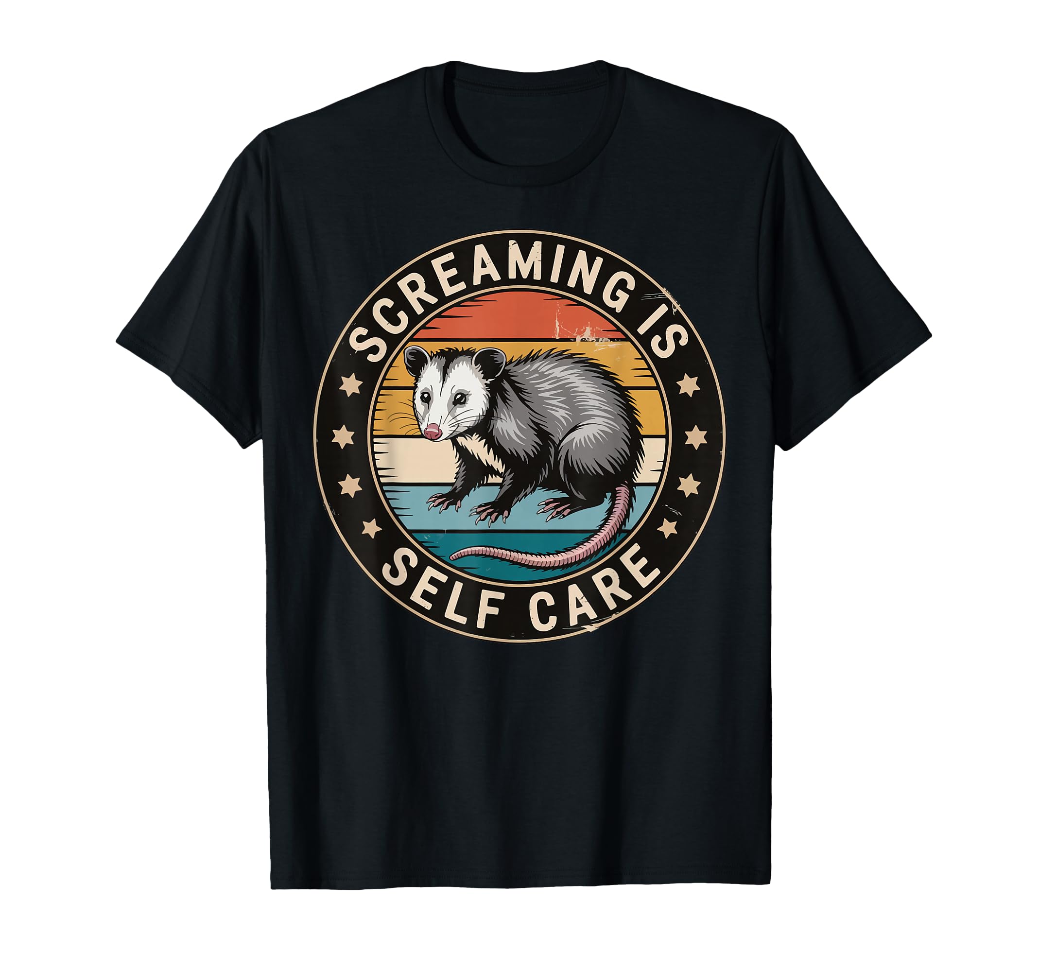 Opossum Therapeutic Screaming Stress Relief Hoodie - Unique Graphic Unisex - T-Shirt, Sweatshirt, Hoodie