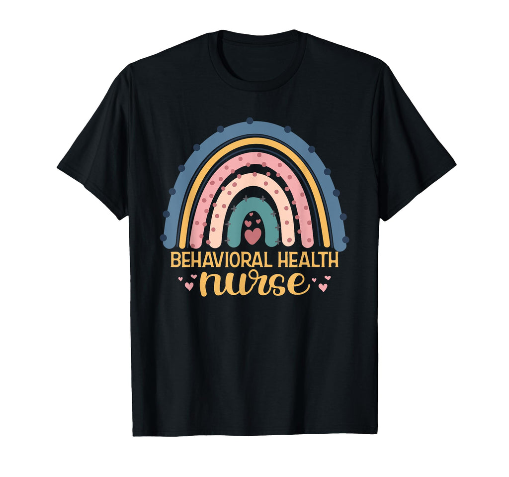 Behavioral Health Nurse Rainbow Mental T-Shirt - Novelty Apparel Men Women - T-Shirt, Sweatshirt, Hoodie