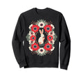 Rabbit Gnawing Carrot Love Flower Sweatshirt - Novelty Apparel Men Women - T-Shirt, Sweatshirt, Hoodie
