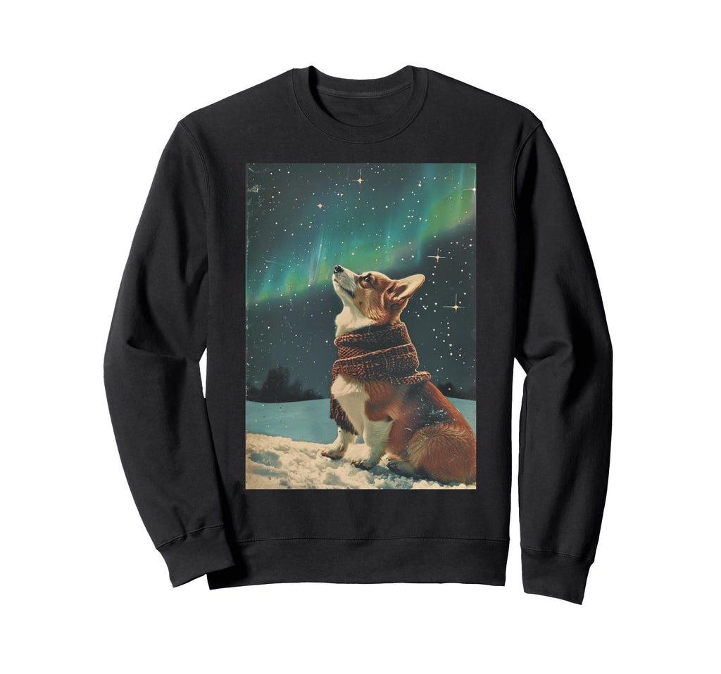 Inspirational Winter Art Corgi Sweatshirt - Minimalist Print Men Women - T-Shirt, Sweatshirt, Hoodie