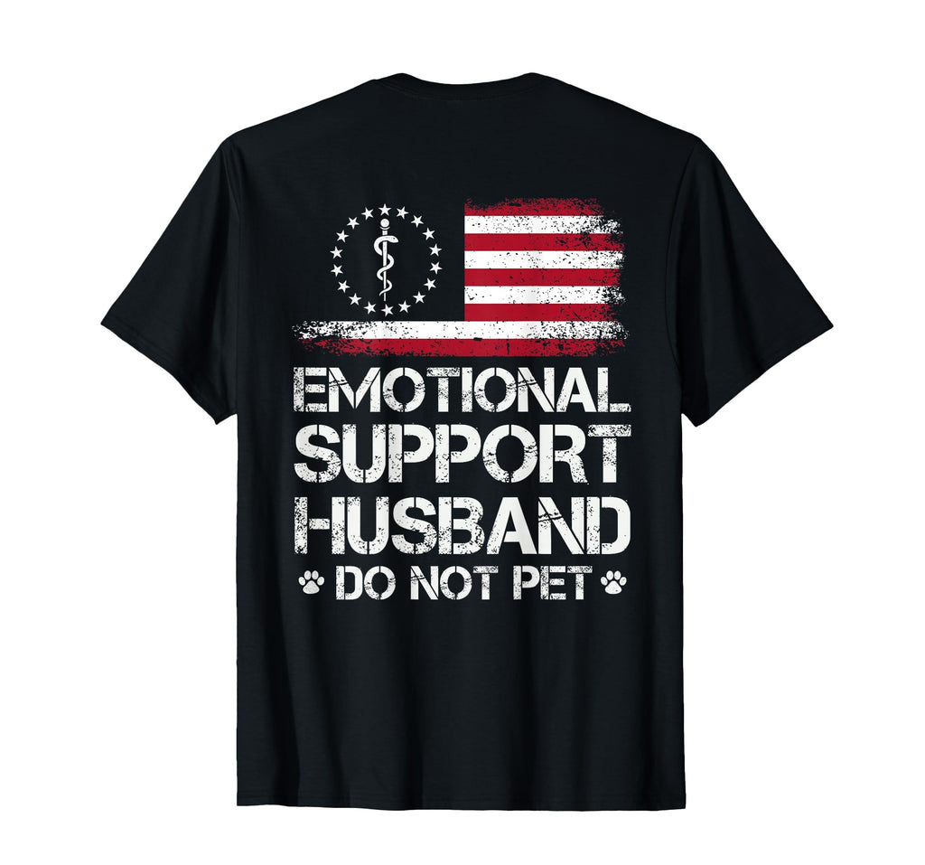 Back Emotional Support Husband Do T-Shirt - Minimalist Print for Adults - T-Shirt, Sweatshirt, Hoodie