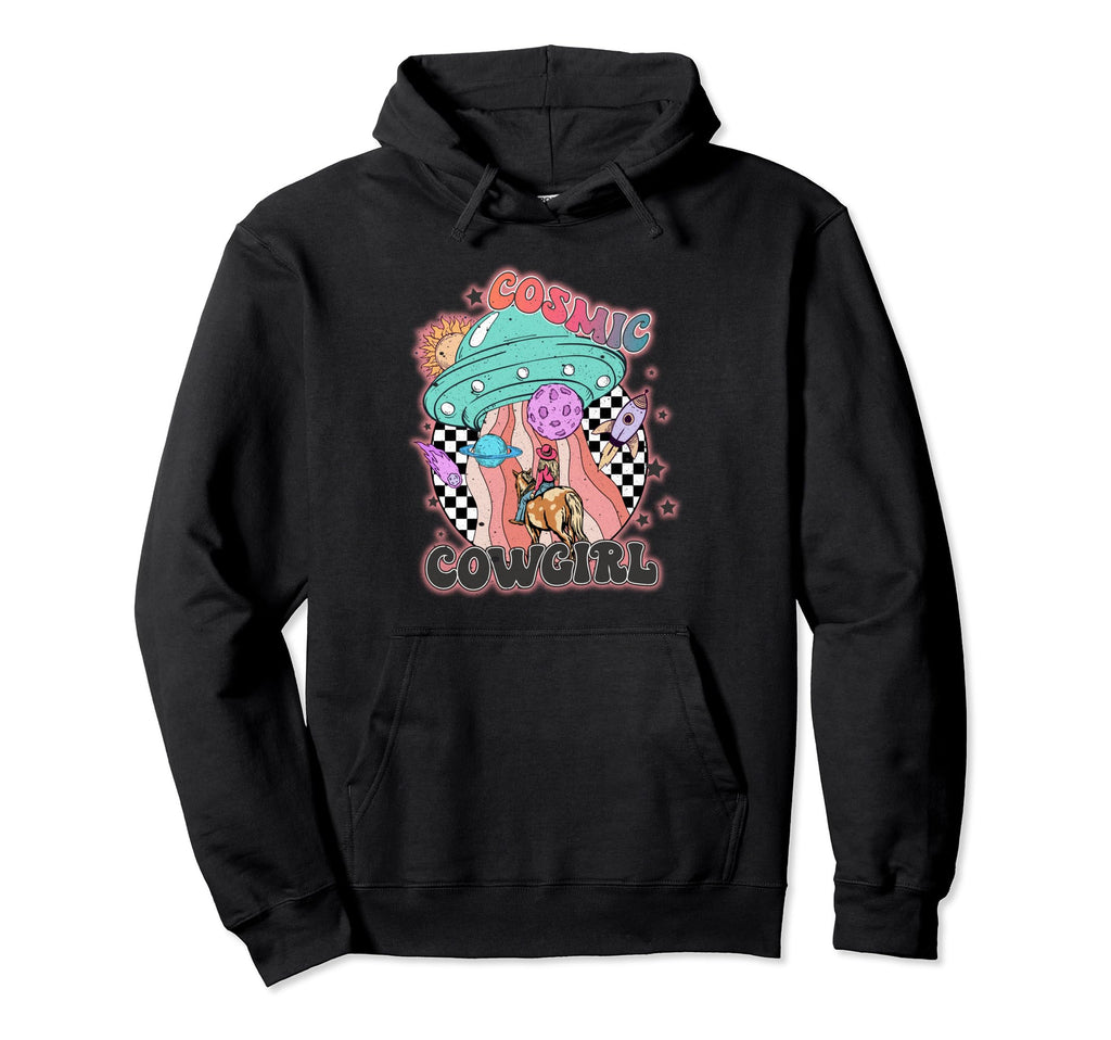 Ufo Cowgirls Horse Western Cosmos Hoodie - Streetwear Style for Adults - T-Shirt, Sweatshirt, Hoodie