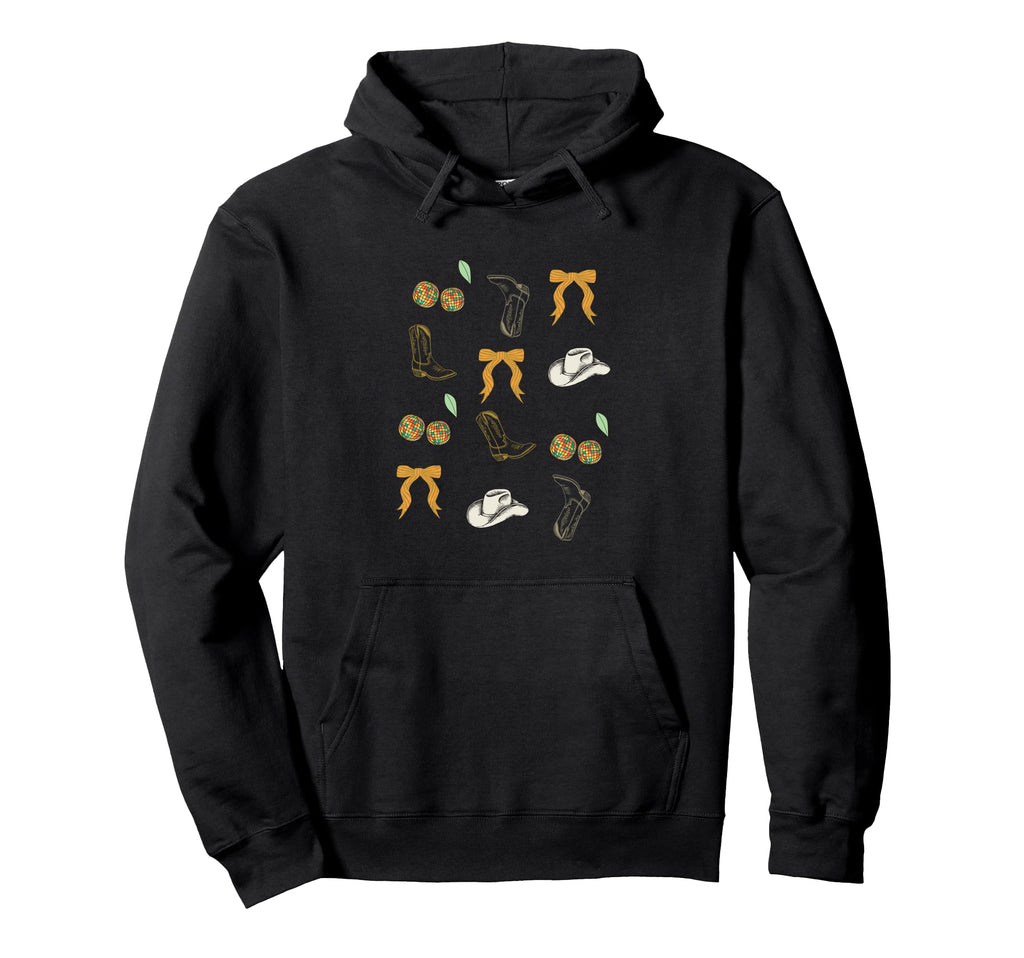 Western Coquette Cherry Disco Balls Hoodie - Minimalist Print Men Women - T-Shirt, Sweatshirt, Hoodie