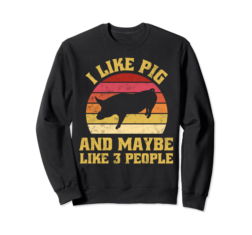 Funny Farm Animal Pig Lover Sunset Pigs Sweatshirt - Novelty Apparel Unisex - T-Shirt, Sweatshirt, Hoodie